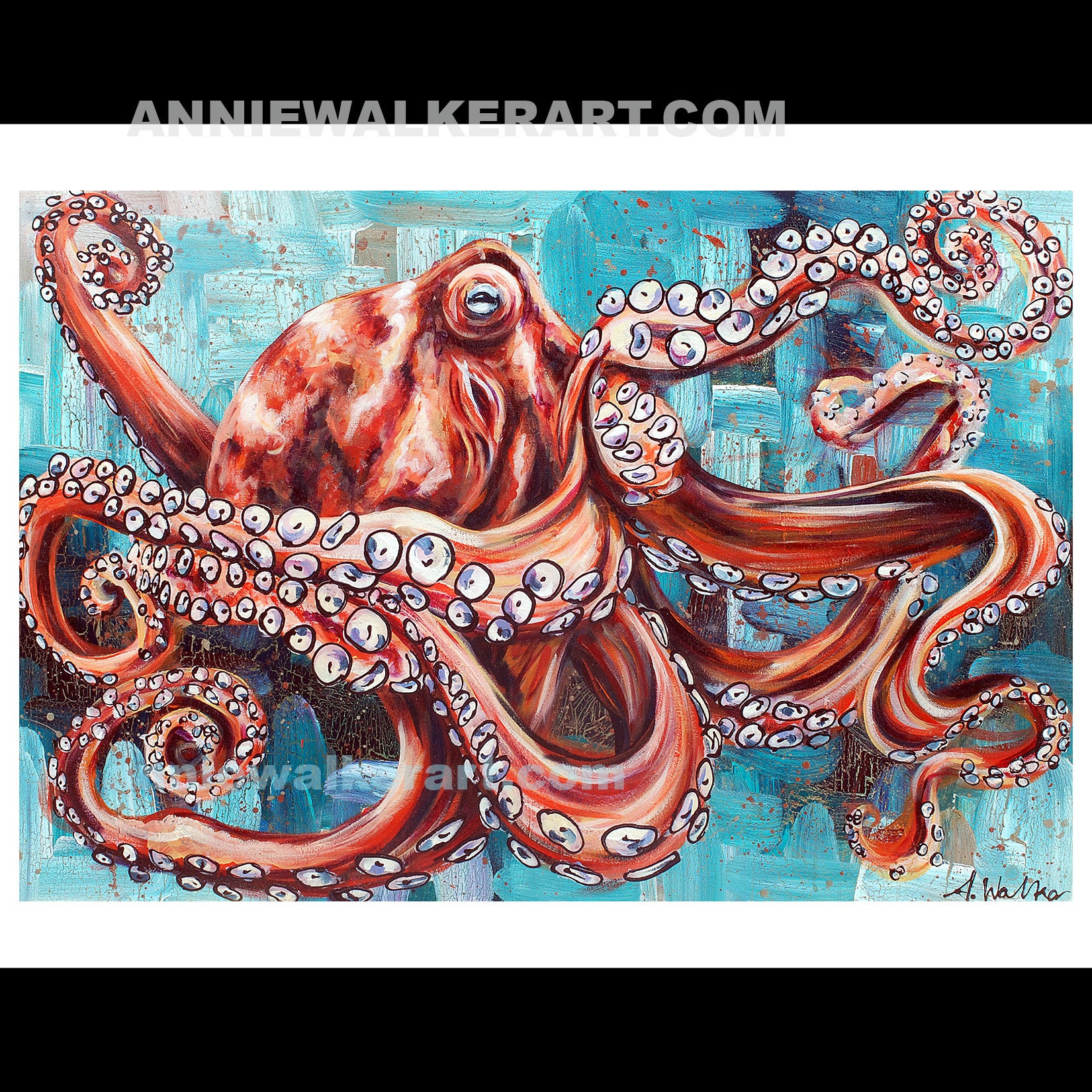 Abstract Octopus Painting